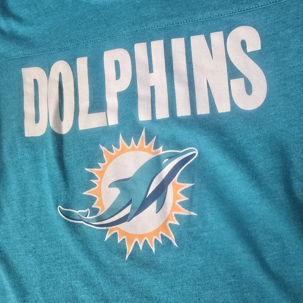 Miami Dolphins NFL Team Apparel Girls XL/14 T-shirt Football Sports Fan S/S Logo - Picture 2 of 7
